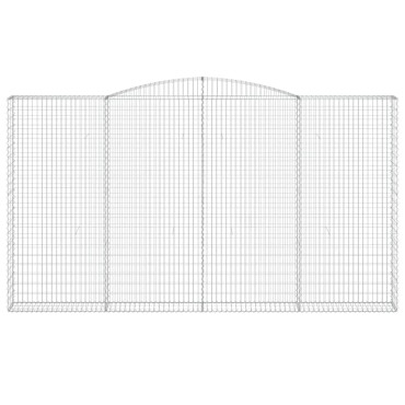 vidaXL Συρματοκιβώτια Τοξωτά 4 τεμ. 400x30x220/240 εκ. Γαλβαν. Ατσάλι