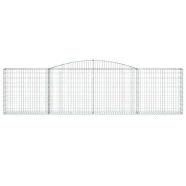 vidaXL Συρματοκιβώτια Τοξωτά 2 τεμ. 400x30x100/120 εκ. Γαλβαν. Ατσάλι