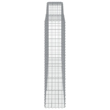 vidaXL Συρματοκιβώτια Τοξωτά 3 τεμ. 400x50x200/220 εκ. Γαλβαν. Ατσάλι