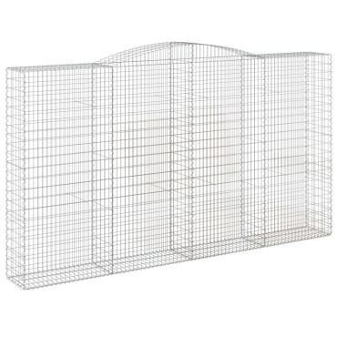 vidaXL Συρματοκιβώτια Τοξωτά 4 τεμ. 400x50x220/240 εκ. Γαλβαν. Ατσάλι