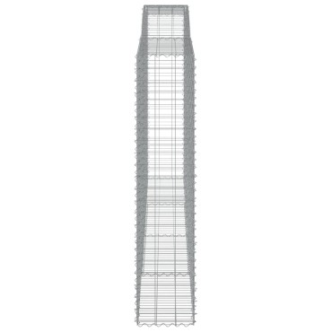 vidaXL Συρματοκιβώτια Τοξωτά 4 τεμ. 400x50x220/240 εκ. Γαλβαν. Ατσάλι