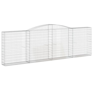 vidaXL Συρματοκιβώτια Τοξωτά 8 τεμ. 400x30x120/140 εκ. Γαλβαν. Ατσάλι