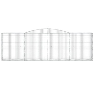 vidaXL Συρματοκιβώτια Τοξωτά 8 τεμ. 400x30x120/140 εκ. Γαλβαν. Ατσάλι