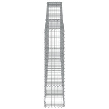 vidaXL Συρματοκιβώτια Τοξωτά 8 τεμ. 400x30x120/140 εκ. Γαλβαν. Ατσάλι
