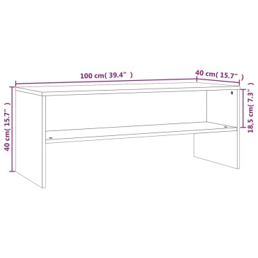 vidaXL Έπιπλο Τηλεόρασης Καπνιστή Δρυς 100x40x40cm Επεξ. Ξύλο