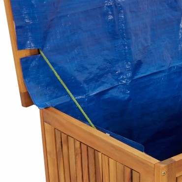 vidaXL Μπαούλο Αποθήκευσης Κήπου με Ρόδες 60x50x58cm Μασίφ Ακακία 1 τεμ.