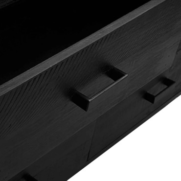 vidaXL Ντουλάπι Μαύρο 110x35x70cm από Μασίφ Ξύλο Πεύκου 1 τεμ.
