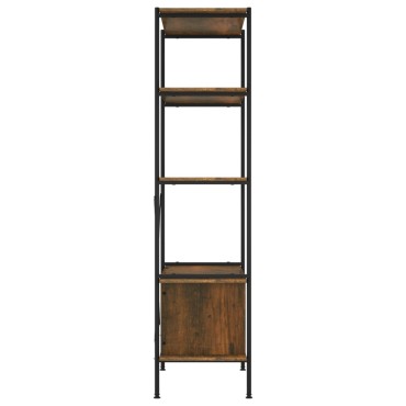 vidaXL Ραφιέρα 5 Επιπέδων με Ντουλάπι 80x40x163cm Ατσάλι/Επεξ. Ξύλο 1 τεμ.