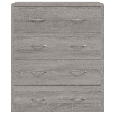 vidaXL Συρταριέρα με 4 Συρτάρια Γκρι Sonoma 60x30,5x71cm 1 τεμ.