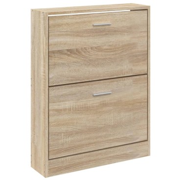 vidaXL Παπουτσοθήκη Χρώμα Δρυός 59x17x81cm από Επεξεργασμένο Ξύλο