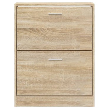 vidaXL Παπουτσοθήκη Χρώμα Δρυός 59x17x81cm από Επεξεργασμένο Ξύλο
