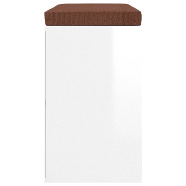 vidaXL Παπουτσοθήκη Γυαλιστερό Λευκό 70x36x60cm Επεξεργασμένο Ξύλο 1 τεμ.