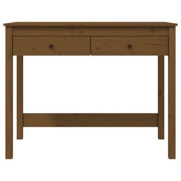 vidaXL Γραφείο με Συρτάρια Καφέ Μελί 100x50x78cm Μασίφ Ξύλο Πεύκου 1 τεμ.