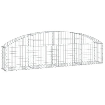 vidaXL Συρματοκιβώτιο Τοξωτό 200x30x40/60εκ. από Γαλβανισμένο Σίδερο