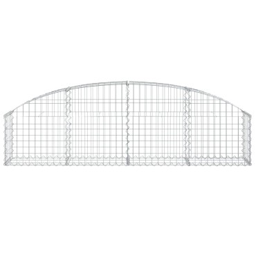 vidaXL Συρματοκιβώτιο Τοξωτό 200x30x40/60εκ. από Γαλβανισμένο Σίδερο