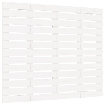vidaXL Κεφαλάρι Τοίχου Λευκό 81x3x91,5cm από Μασίφ Ξύλο Πεύκου 1 τεμ.