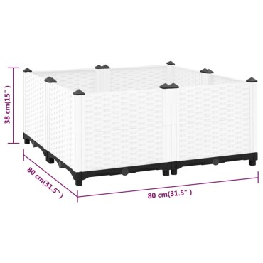 vidaXL Ζαρντινιέρα 80 x 80 x 38 εκ. από Πολυπροπυλένιο