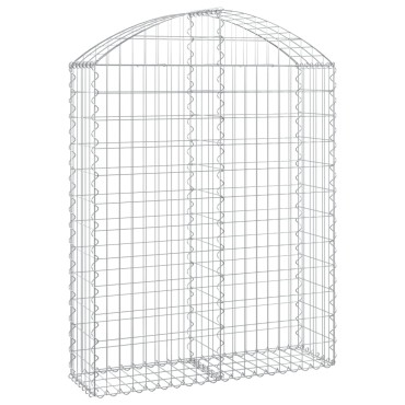 vidaXL Συρματοκιβώτιο Τοξωτό 100x30x120/140εκ. από Γαλβανισμένο Χάλυβα