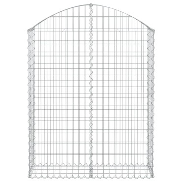 vidaXL Συρματοκιβώτιο Τοξωτό 100x30x120/140εκ. από Γαλβανισμένο Χάλυβα