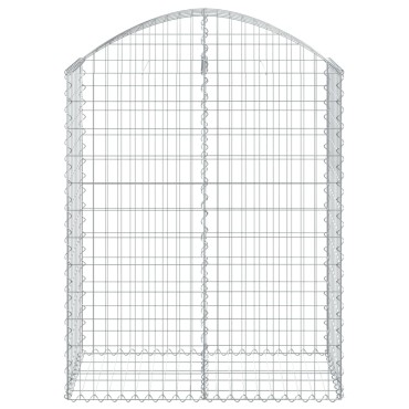 vidaXL Συρματοκιβώτιο Τοξωτό 100x50x120/140εκ. από Γαλβανισμένο Χάλυβα