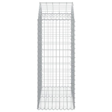 vidaXL Συρματοκιβώτιο Τοξωτό 100x50x120/140εκ. από Γαλβανισμένο Χάλυβα