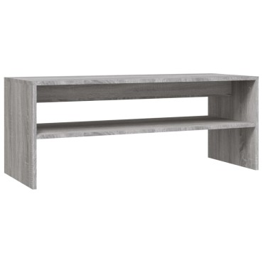 vidaXL Τραπεζάκι Σαλονιού Γκρι Sonoma 100x40x40cm Επεξεργασμένο Ξύλο 1 τεμ.