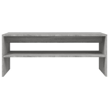 vidaXL Τραπεζάκι Σαλονιού Γκρι Sonoma 100x40x40cm Επεξεργασμένο Ξύλο 1 τεμ.