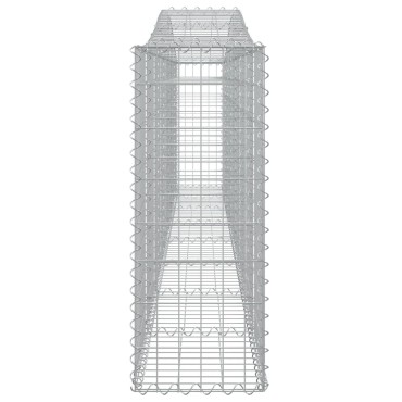 vidaXL Συρματοκιβώτια Τοξωτά 2 τεμ. 400x30x80/100 εκ. Γαλβαν. Ατσάλι