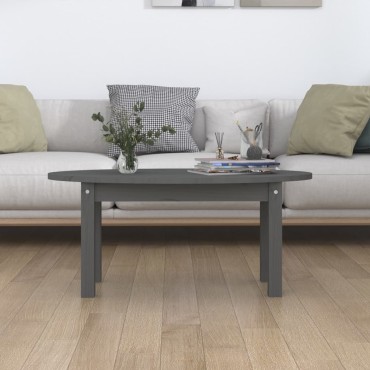 vidaXL Τραπεζάκι Σαλονιού Γκρι 80x40x35cm από Μασίφ Ξύλο Πεύκου 1 τεμ.