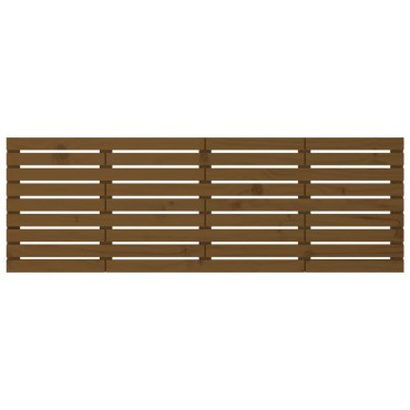vidaXL Κεφαλάρι Τοίχου Μελί 206x3x63cm από Μασίφ Ξύλο Πεύκου 1 τεμ.