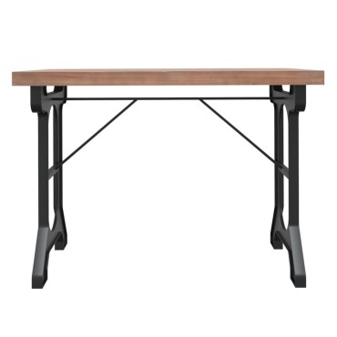 vidaXL Τραπεζαρία 110x65x82cm από Μασίφ Ξύλο Ελάτης και Σίδερο 1 τεμ.
