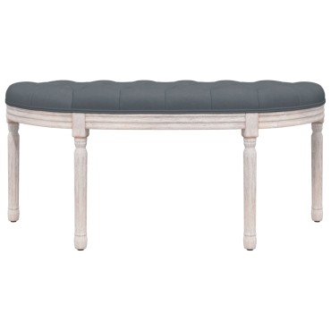vidaXL Πάγκος Σκούρο Γκρι 110,5x45x49cm Βελούδινος 1 τεμ.