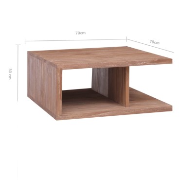 vidaXL Τραπεζάκι Σαλονιού 70x70x30cm από Μασίφ Ξύλο Teak 1 τεμ.