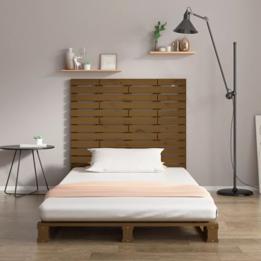 vidaXL Κεφαλάρι Τοίχου Μελί 81x3x91,5cm από Μασίφ Ξύλο Πεύκου 1 τεμ.