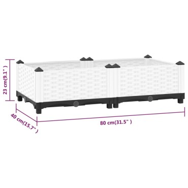vidaXL Ζαρντινιέρα 80 x 40 x 23 εκ. από Πολυπροπυλένιο