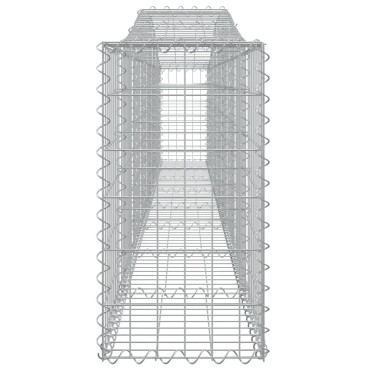 vidaXL Συρματοκιβώτια Τοξωτά 8 τεμ. 400x30x60/80 εκ. Γαλβαν. Ατσάλι