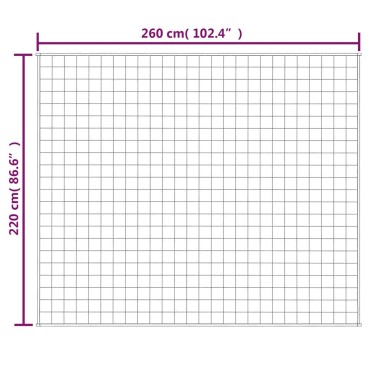 vidaXL Κουβέρτα Βαρύτητας Ανοιχτό Κρεμ 220 x 260 εκ. 11 κ. Υφασμάτινη