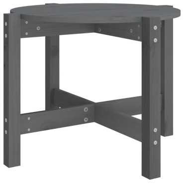 vidaXL Τραπεζάκι Σαλονιού Γκρι 62,5x45cm από Μασίφ Ξύλο Πεύκου 1 τεμ.