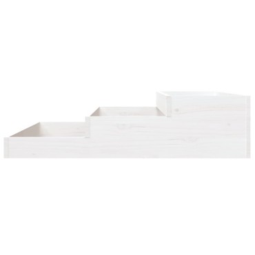 vidaXL Ζαρντινιέρα Λευκή 107 x 107 x 27 εκ. από Μασίφ Ξύλο Πεύκου
