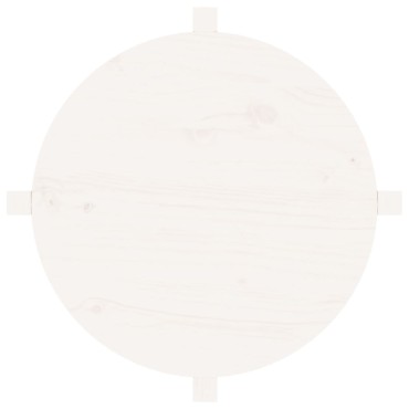vidaXL Τραπεζάκι Σαλονιού Λευκό 62,5x45cm από Μασίφ Ξύλο Πεύκου 1 τεμ.