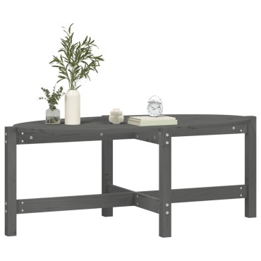 vidaXL Τραπεζάκι Σαλονιού Γκρι 118x63x45cm από Μασίφ Ξύλο Πεύκου 1 τεμ.