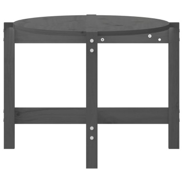 vidaXL Τραπεζάκι Σαλονιού Γκρι 118x63x45cm από Μασίφ Ξύλο Πεύκου 1 τεμ.