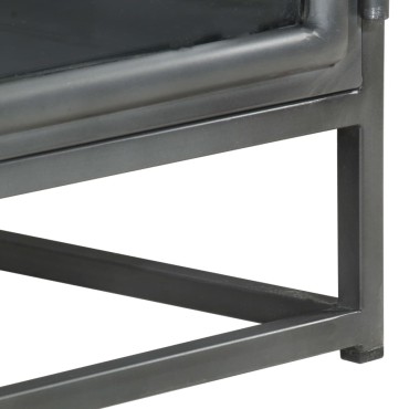 vidaXL Τραπεζάκι Σαλονιού Γκρι 90x50x35cm από Μασίφ Ξύλο Ακακίας 1 τεμ.