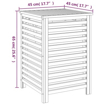 vidaXL Καλάθι Απλύτων 45 x 45 x 65 εκ. από Μασίφ Ξύλο Καρυδιάς