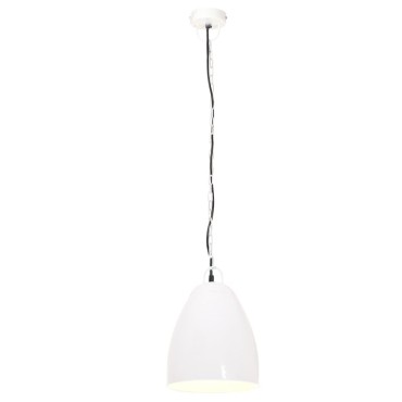 vidaXL Φωτιστικό Industrial Στρογγυλό 25 W Λευκό 32 εκ. Ε27