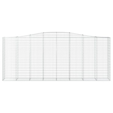 vidaXL Συρματοκιβώτια Τοξωτά 9 τεμ. 400x50x160/180 εκ. Γαλβαν. Ατσάλι