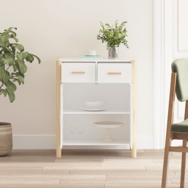 vidaXL Ντουλάπι Λευκό 62x38x75cm από Επεξεργασμένο Ξύλο 1 τεμ.