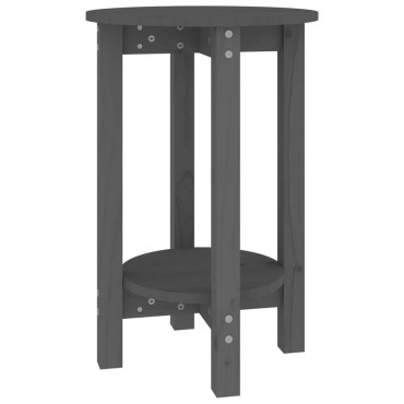 vidaXL Τραπεζάκι Σαλονιού Γκρι 40x60cm από Μασίφ Ξύλο Πεύκου 1 τεμ.
