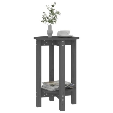 vidaXL Τραπεζάκι Σαλονιού Γκρι 40x60cm από Μασίφ Ξύλο Πεύκου 1 τεμ.