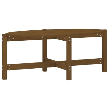 vidaXL Τραπεζάκι Σαλονιού Καφέ Μελί 118x63x45cm Μασίφ Ξύλο Πεύκου 1 τεμ.
